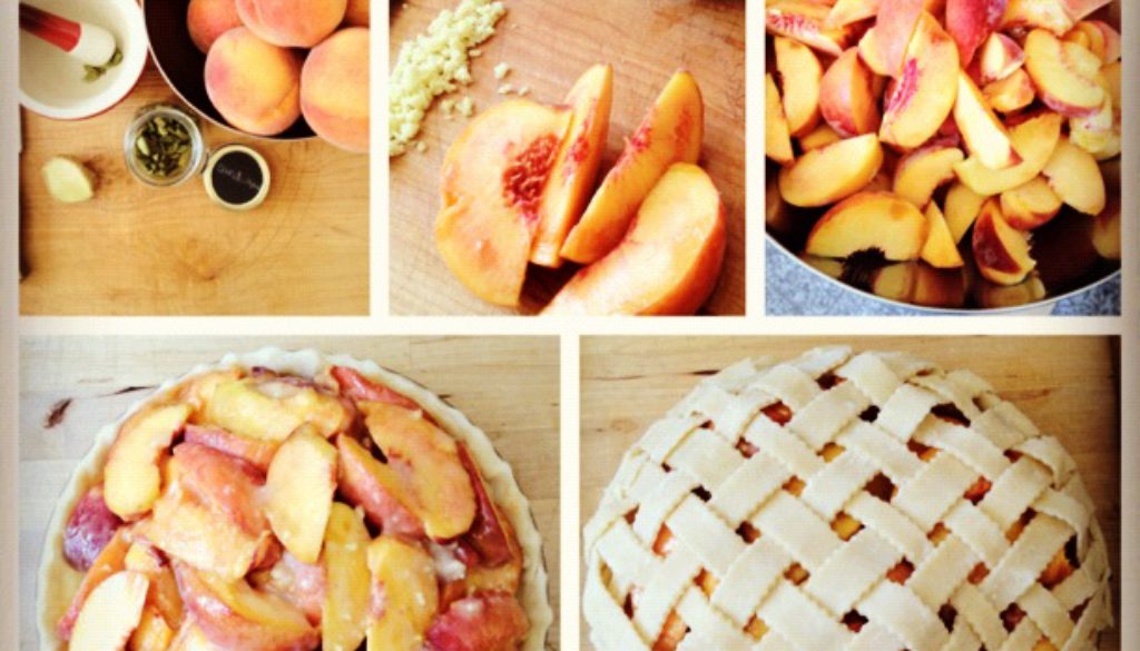 Peach, Ginger, Cardamom Pie